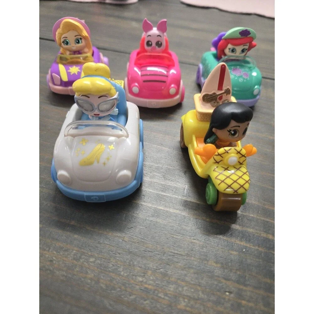 DISNEY DOORABLES LET'S GO ROAD TRIP VEHICLES Figure Lot Cinderella Lilo Ariel +